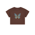 blue butterfly crop top