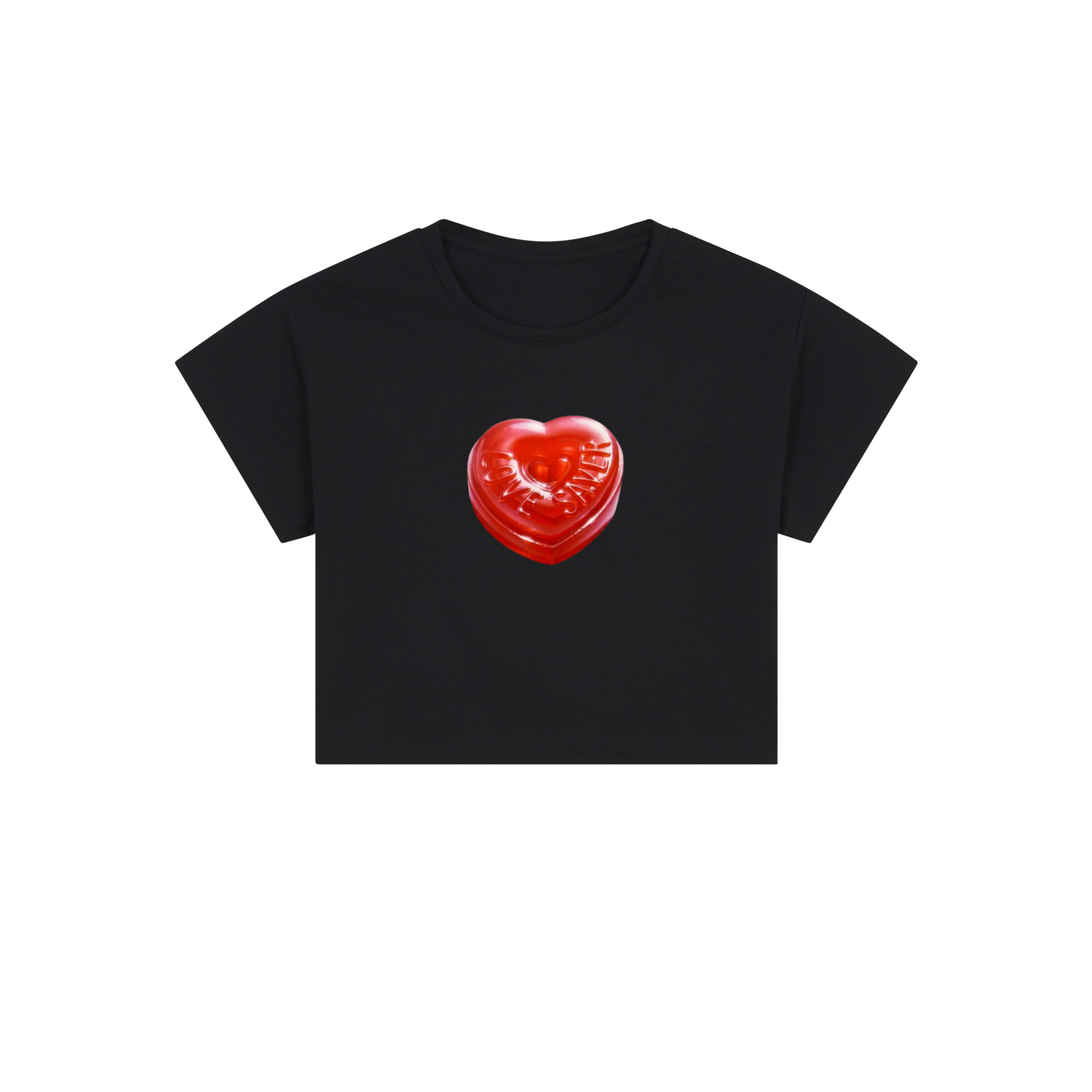 heart candy crop top