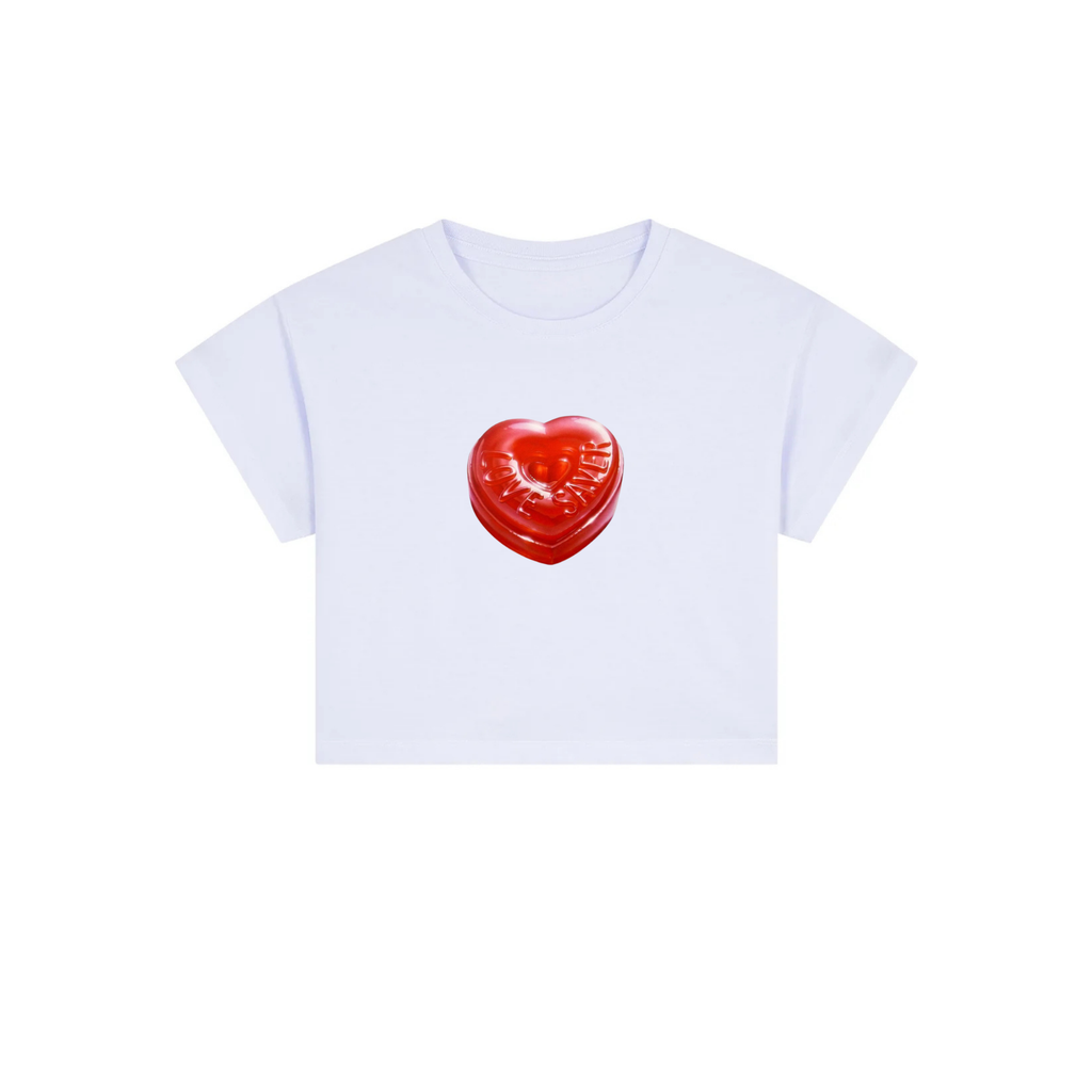 heart candy crop top