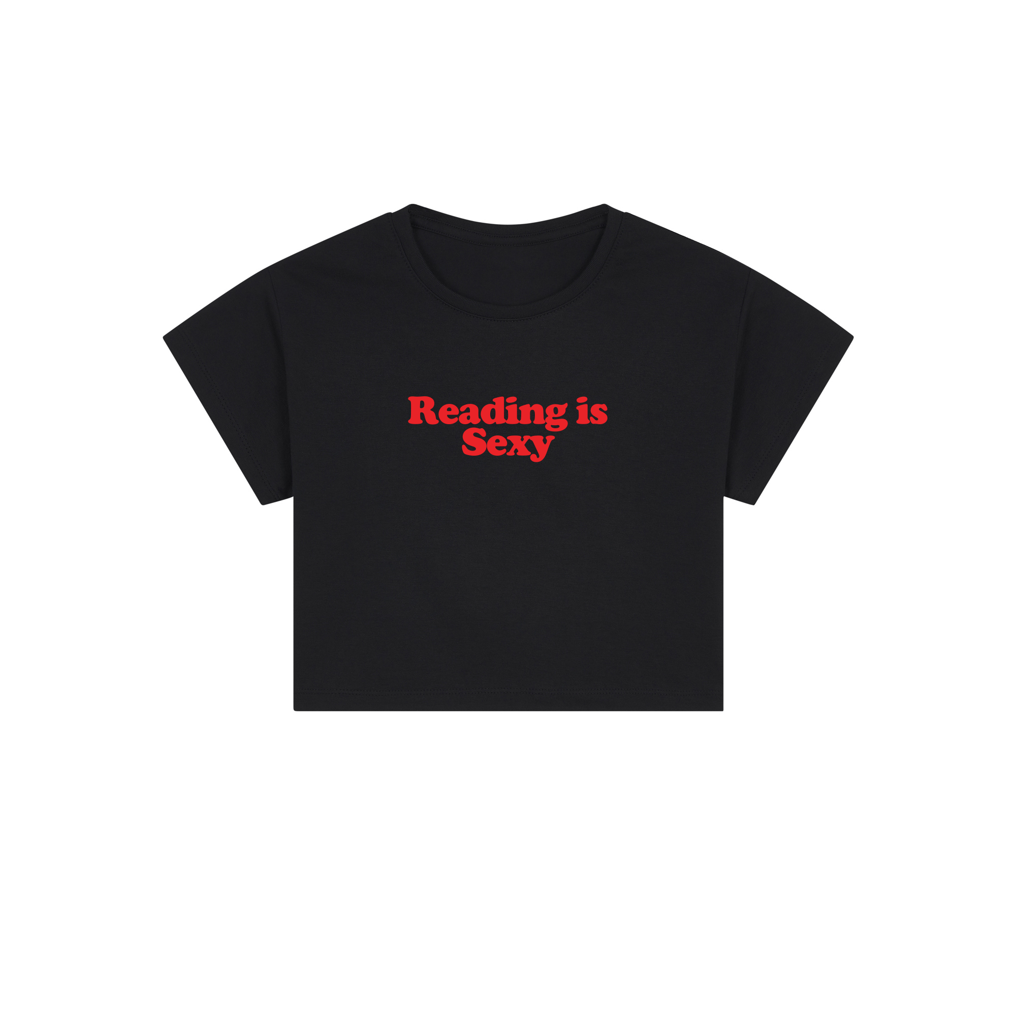 reading is sexy crop top