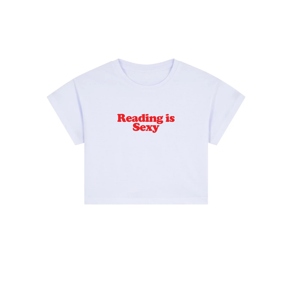 reading is sexy crop top