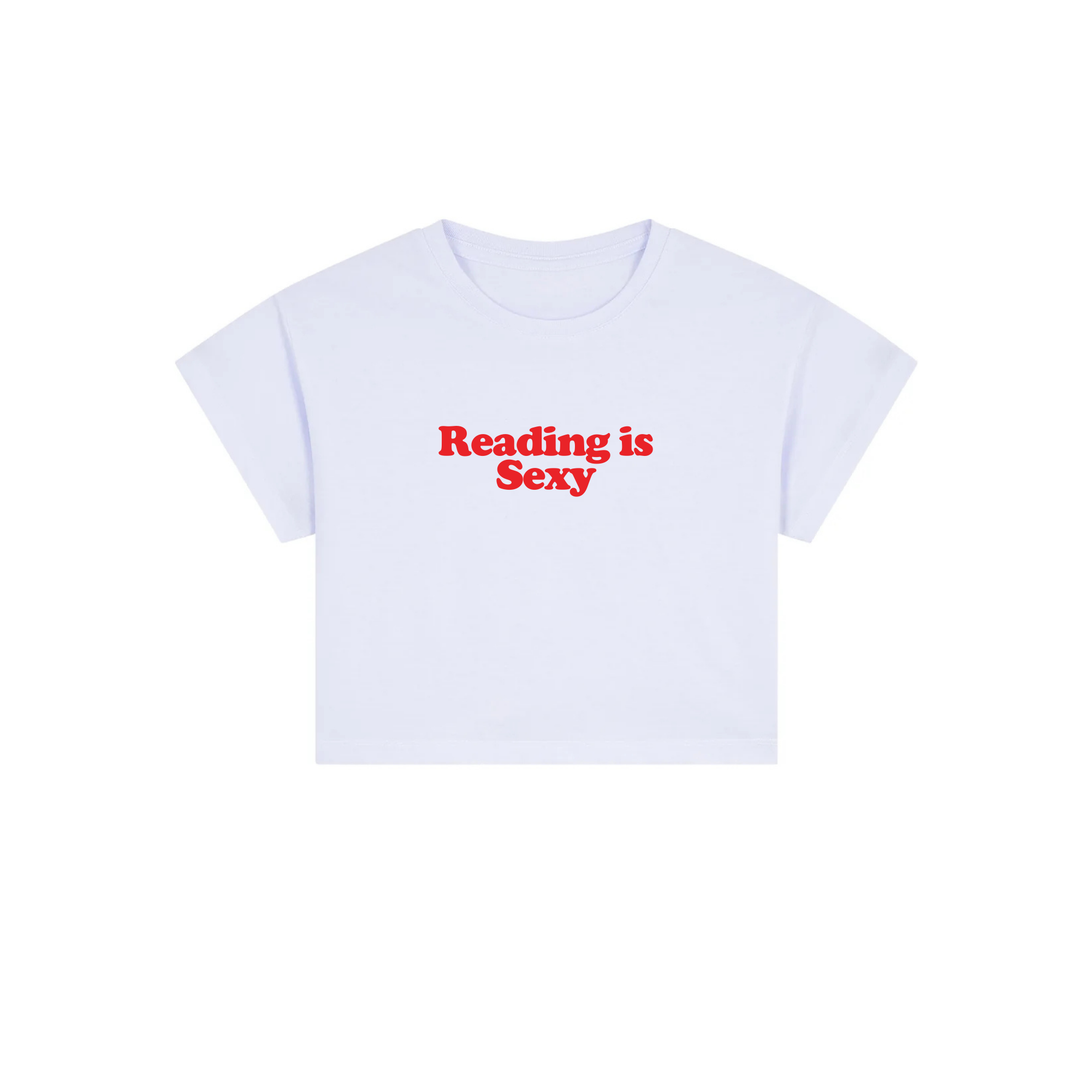 reading is sexy crop top