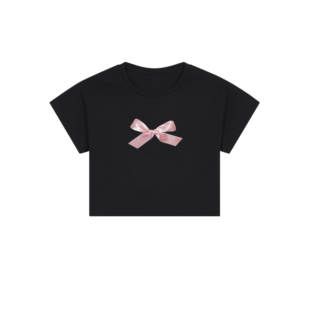 pink ribbon crop top