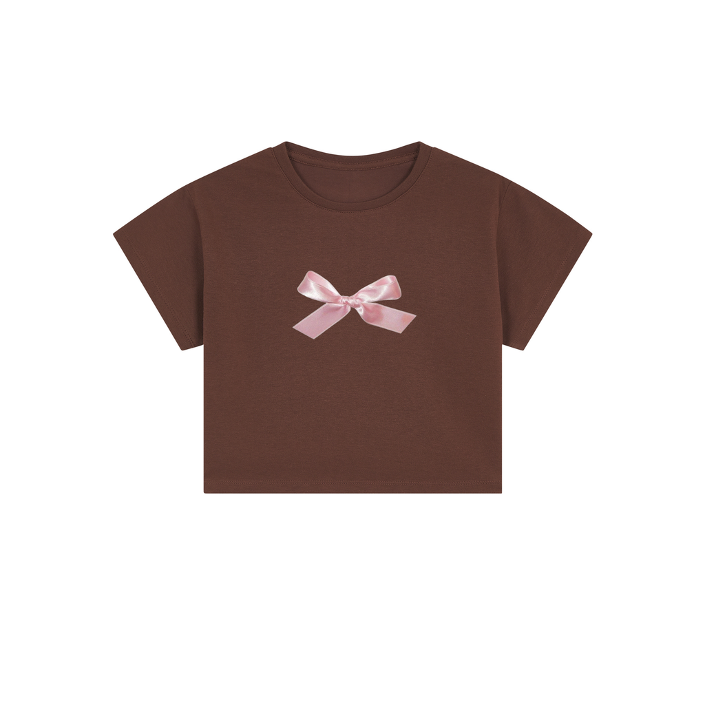 pink ribbon crop top